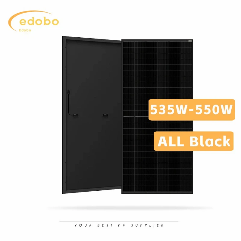 Schwarzes Solarpanel für Schuppen