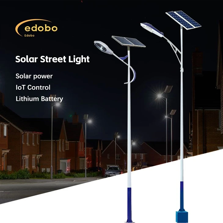 Edobo Solarbetriebene Straßenbeleuchtung mit Lithiumbatterie