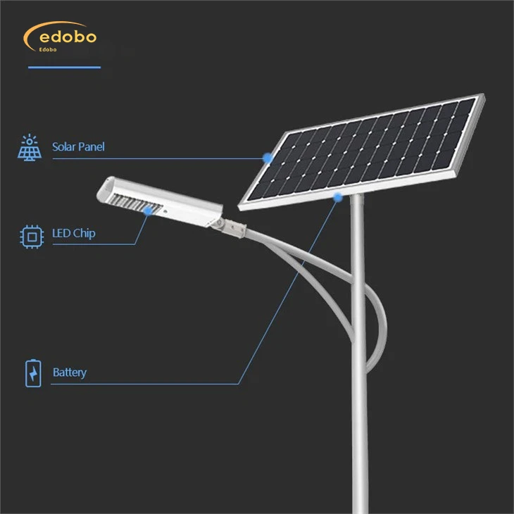 LED-Straßenlaterne mit Lithium-Batterie-Solar-Straßenlaterne